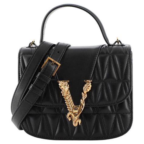 versace virtus top handle bag|versace leather crossbody bag.